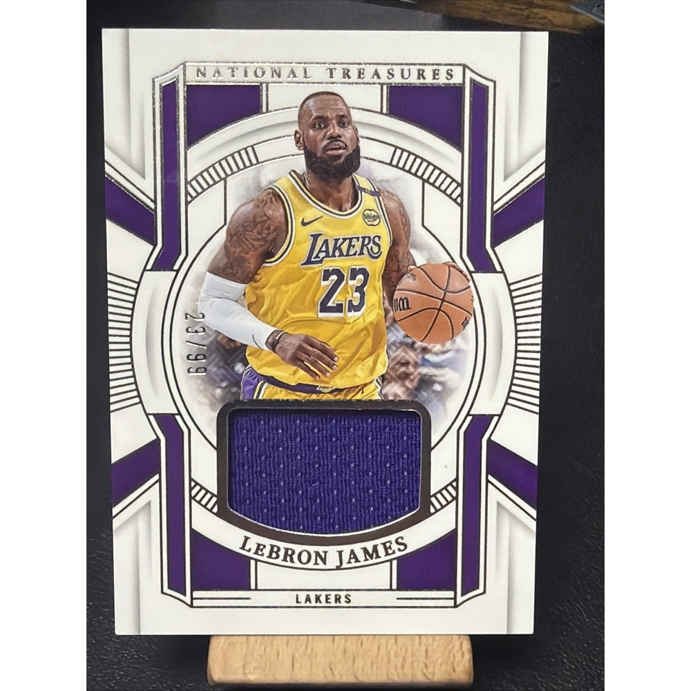 2024 National Treasures Lebron James #23/99 Jersey Number Game Used Patch
